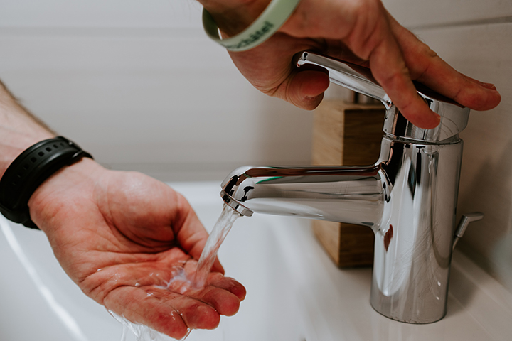 washing hands