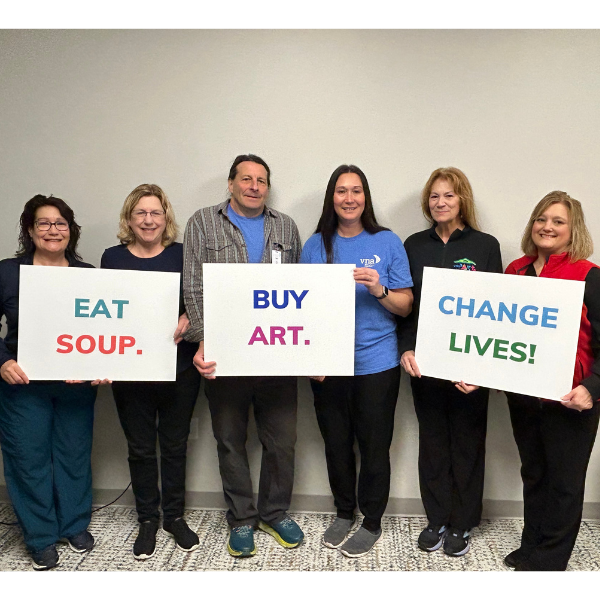 Shelter Nurses promoting Art & Soup